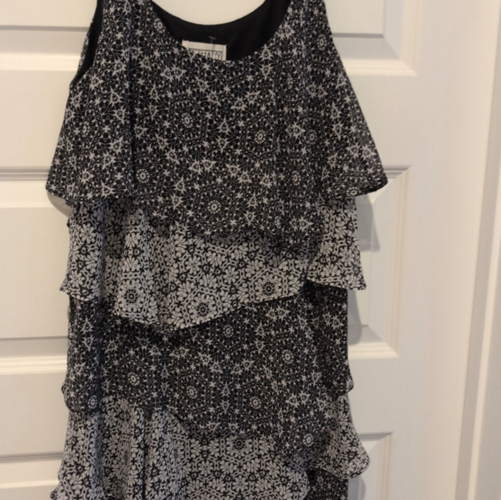 Black and White Layered Dress